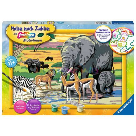 Ravensburger kreatív képfestő: Állatok Afrikában