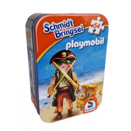 Scmidt: Playmobil puzzle fémdobozban 54db