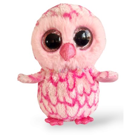 Ty Beanie Boos: Pinky a rózsaszín bagoly plüss 15cm