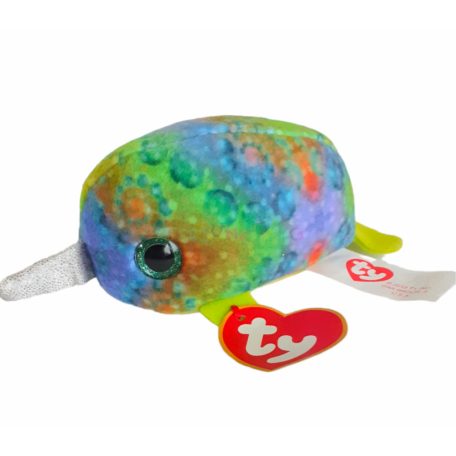 Ty Beanie boos mini: Nori a Narvál plüss (zöld uszony)