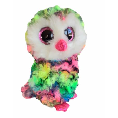 Ty Beanie boos Owen a szivárványszínű bagoly plüss 15cm