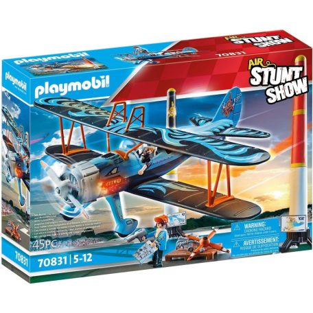 Playmobil 70831 Air Stuntshow "Főnix Duplaszárnyú" repülőgép hanggal